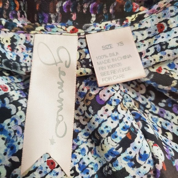 Gemma One Shoulder Sequin Print 100% Silk Slip Dress, Sz XS - Picture 9 of 9